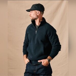 Flint and Tinder 10-Year Quarter Zip Sweatshirt in Navy XS